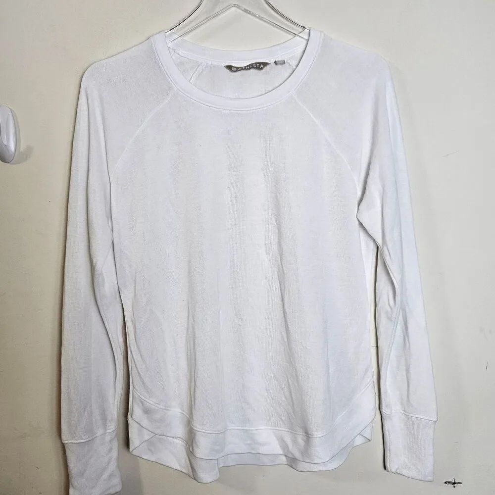 Athleta Serene Mindset Sweatshirt 405690 Women's White Size Small